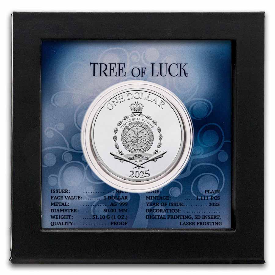 2025 Niue 1 oz Silver Tree of Luck: Nazar Eye (with Box & COA) | eBay